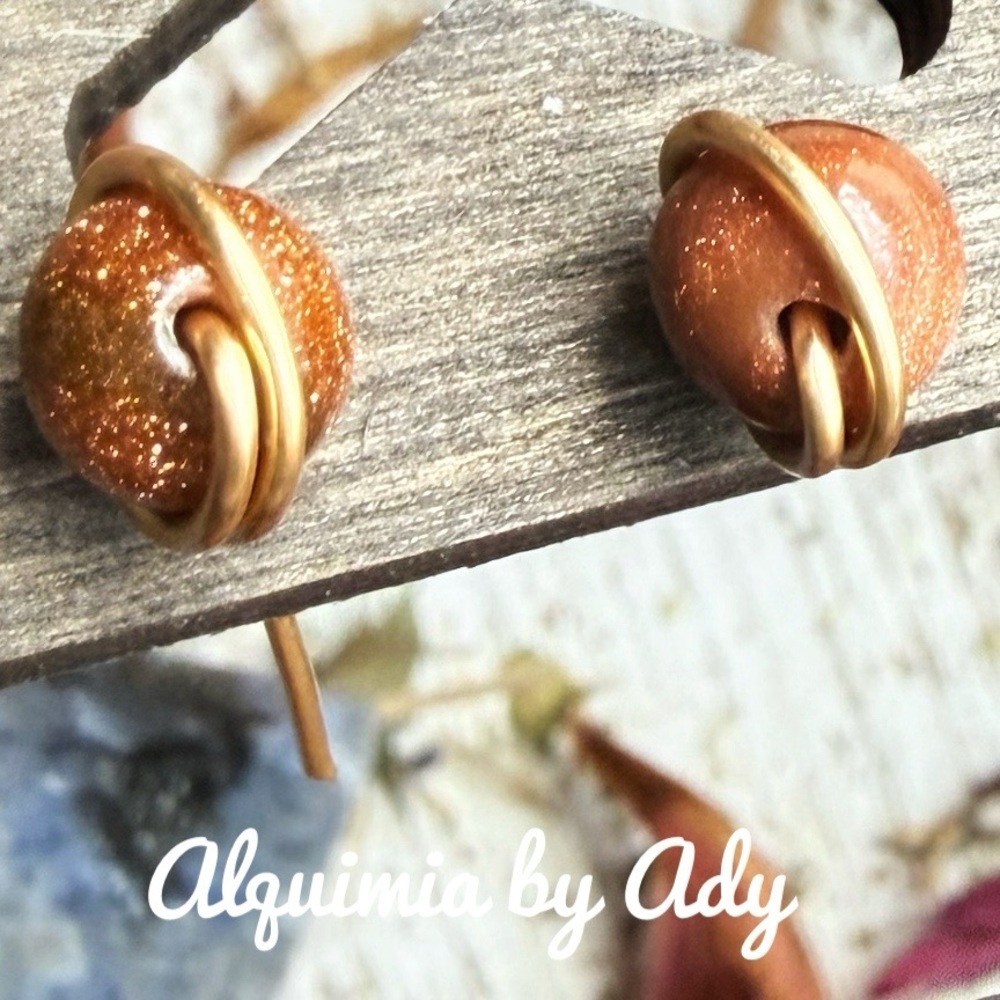 Minimalist sunstones gold dainty stud Earrings